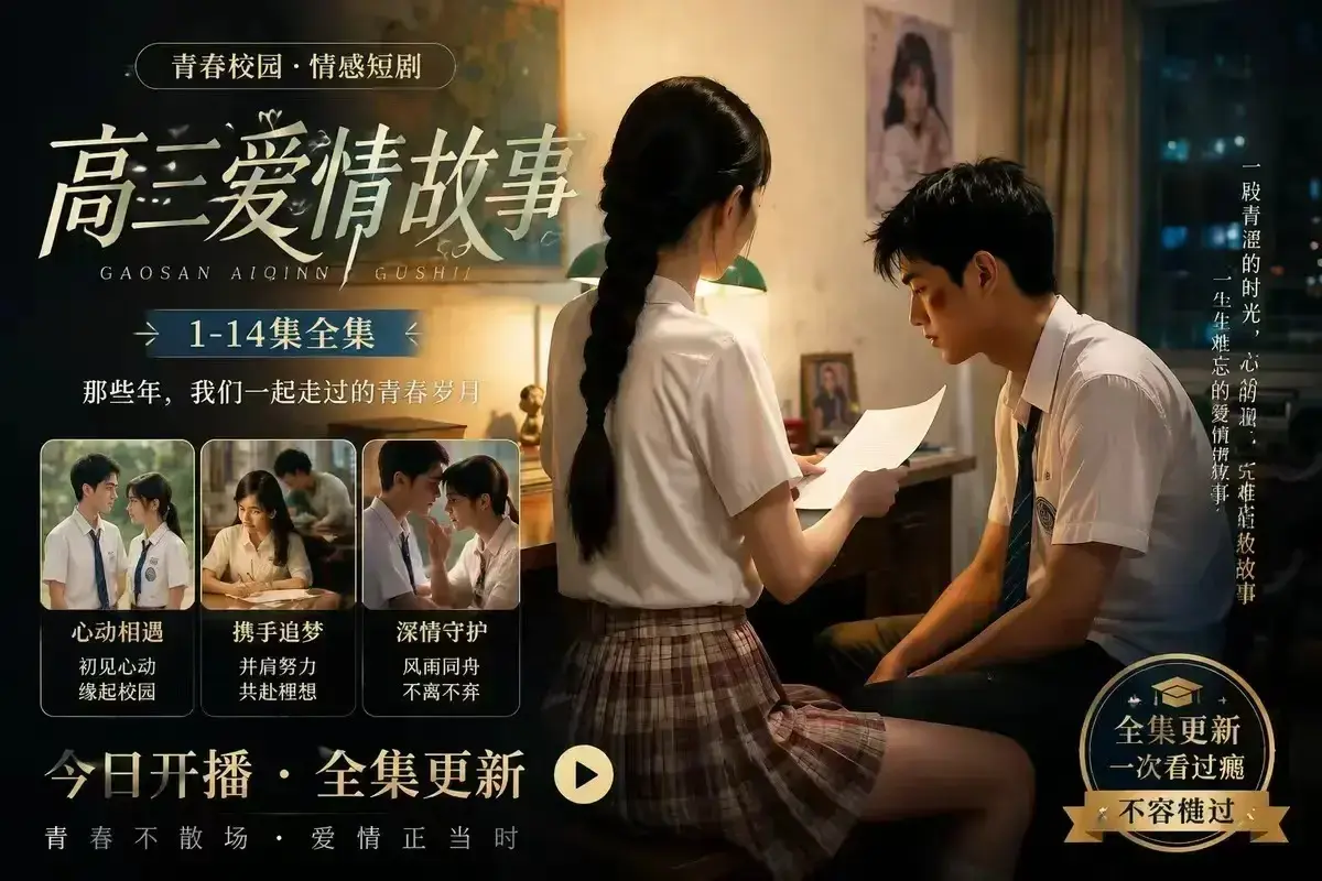 AI校园短剧《B中爱情故事》4KHDR画质未删减完整版-误会篇全集-百度网盘在线秒存-高清观看