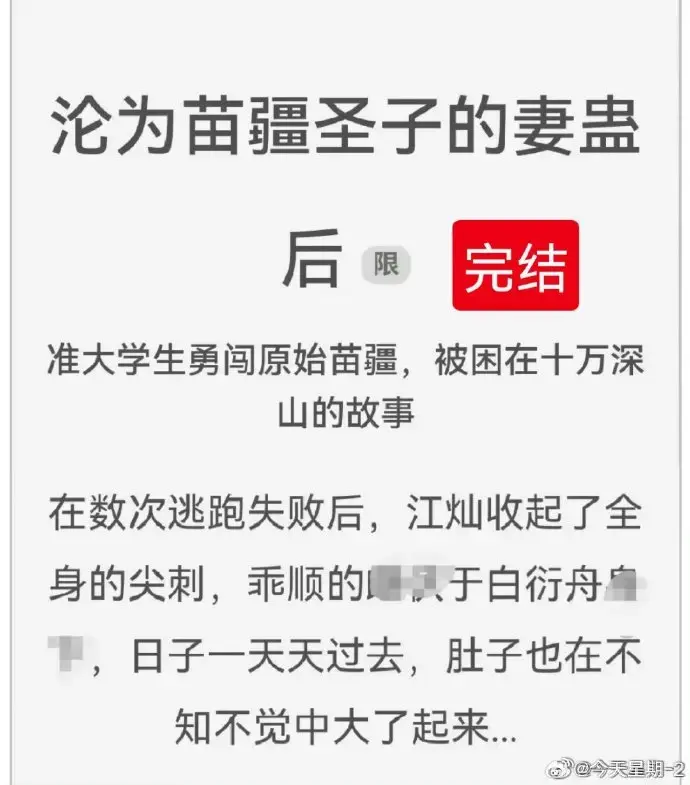 《沦为苗疆圣子的妻蛊后》狐狸雨全文免费阅读txt下载-沦为苗疆圣子的妻蛊后全集无删减完整版在线看-小说资源分享推荐